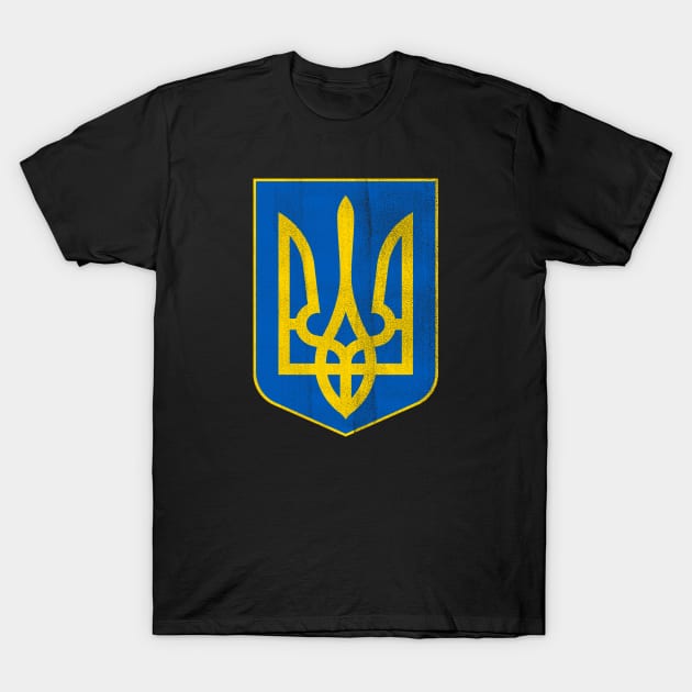 Ukraine Vintage Coat of Arms T-Shirt by zurcnami